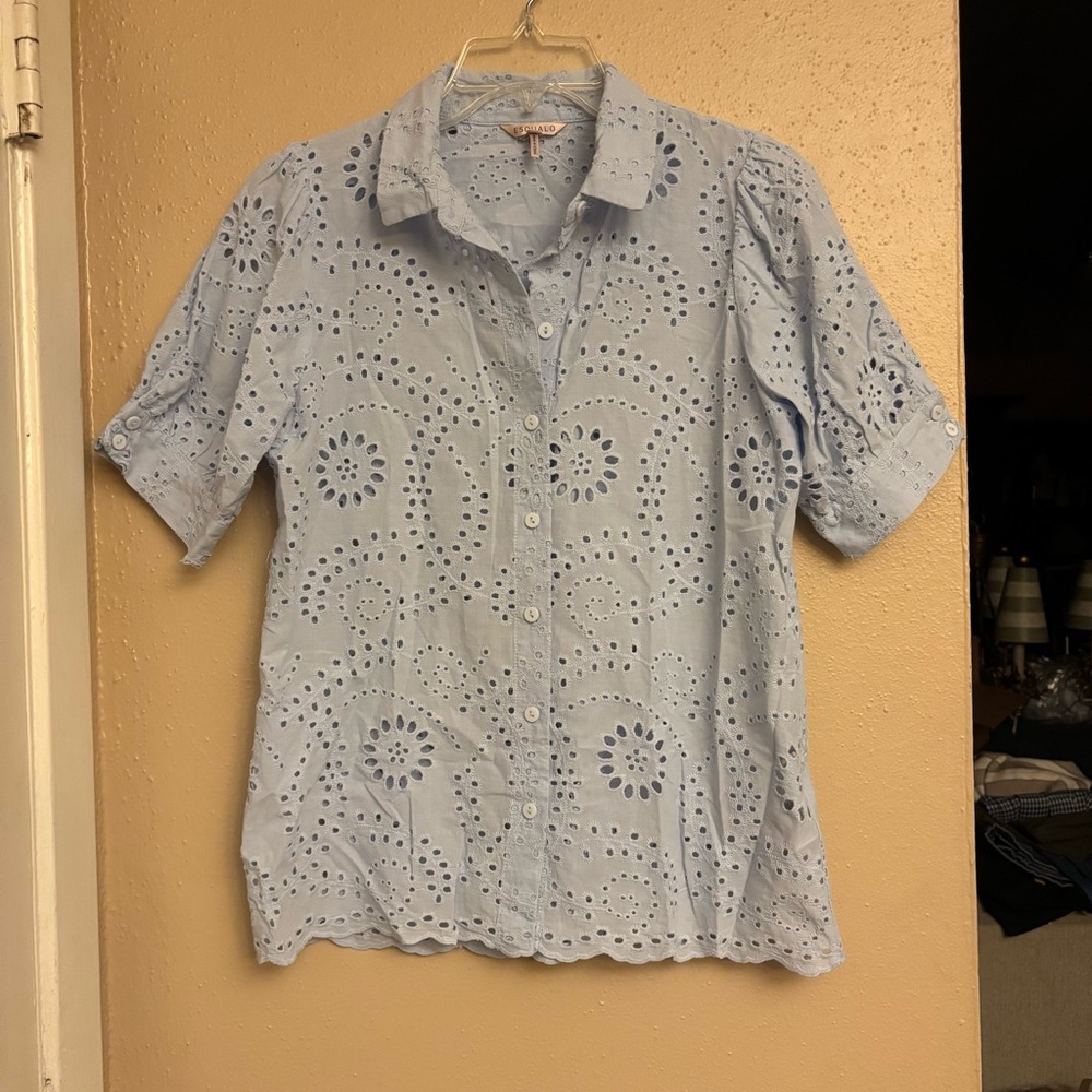 Esqualo Light Blue Eyelet Shirt
